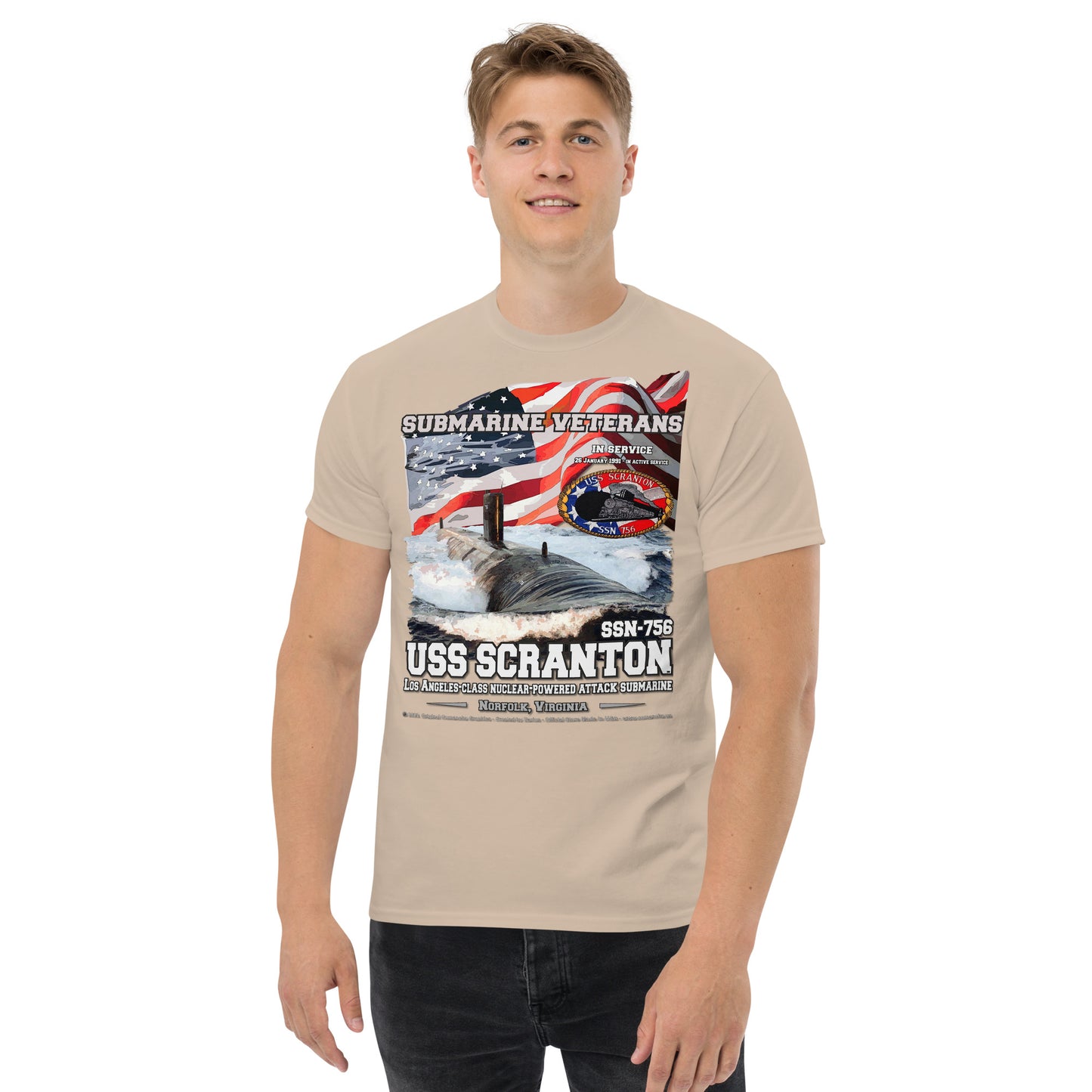USS SCRANTON SSN-756 Submarine t-shirt