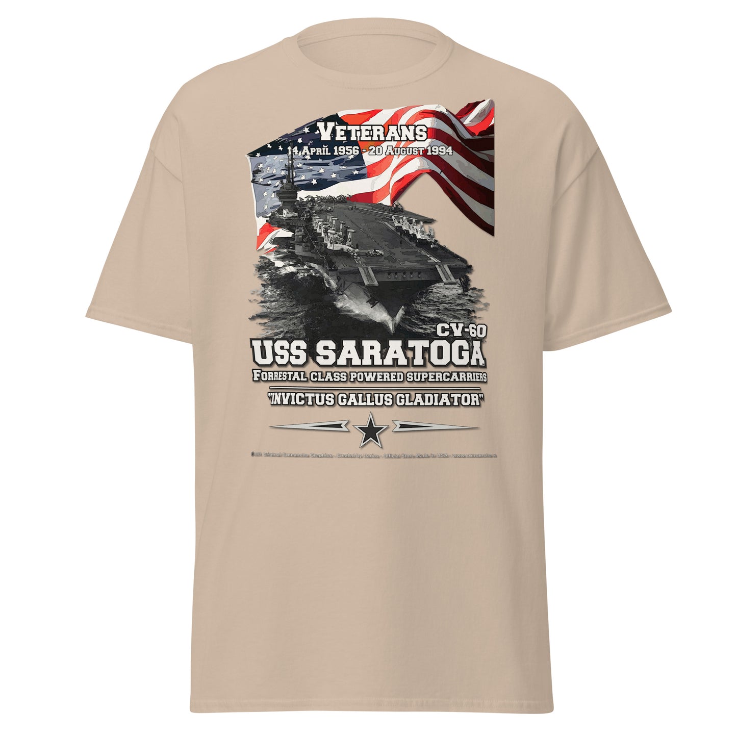 USS SARATOGA CV-60 Aircraft Carrier t-shirt
