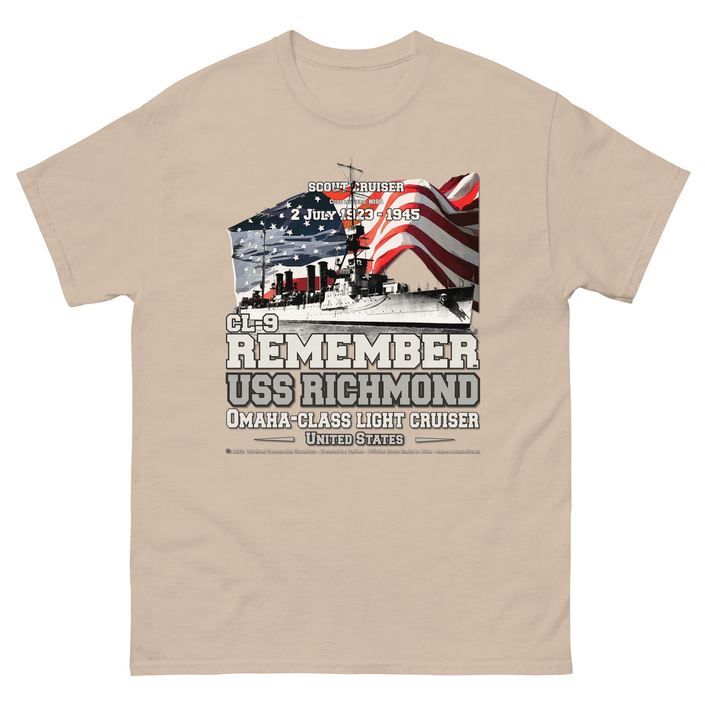 USS RICHMOND CL-9 Light Cruiser T-shirt