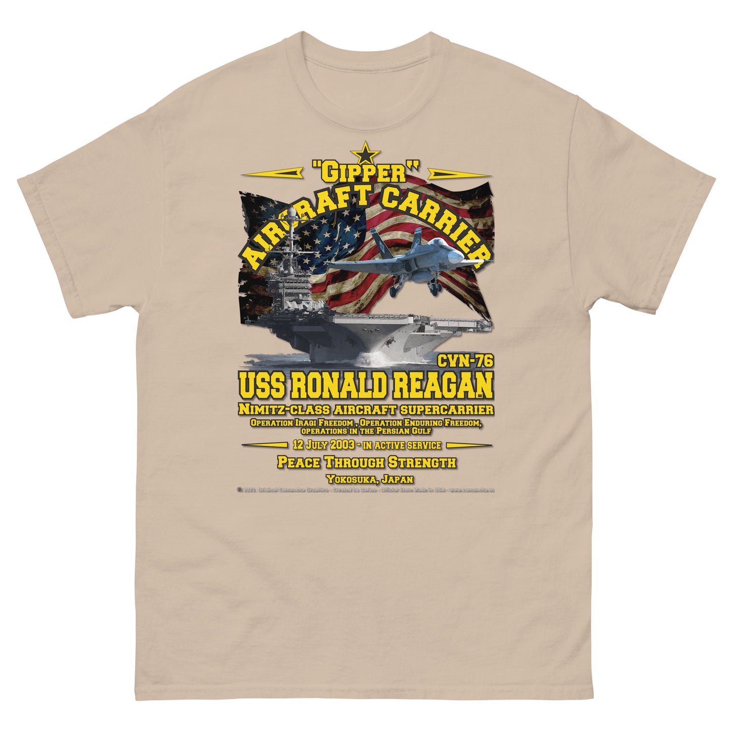 USS RONALD REAGAN CVN-76 Aircraft Carrier T-shirt