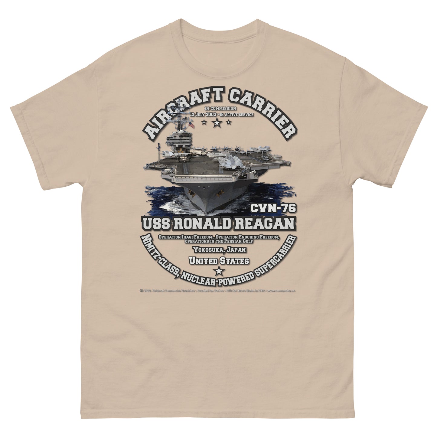 USS RONALD REAGAN CVN-76 Aircraft Carrier T-shirt