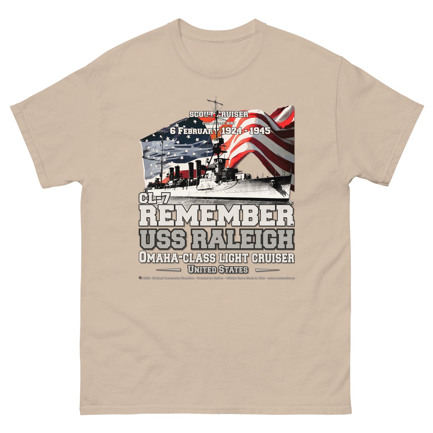 USS RALEIGH CL-7 Light Cruiser Veterans T-Shirt