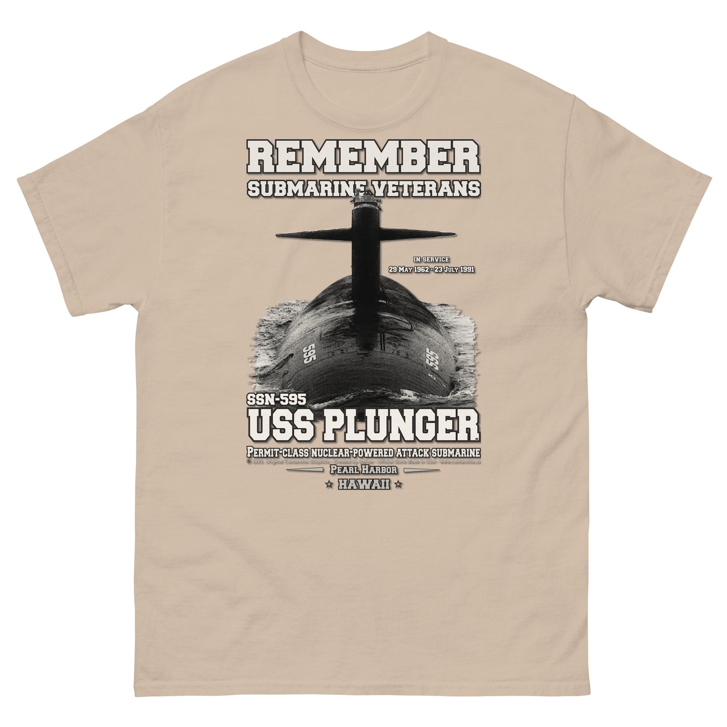 USS PLUNGER SSN-595 Submarine T-Shirt