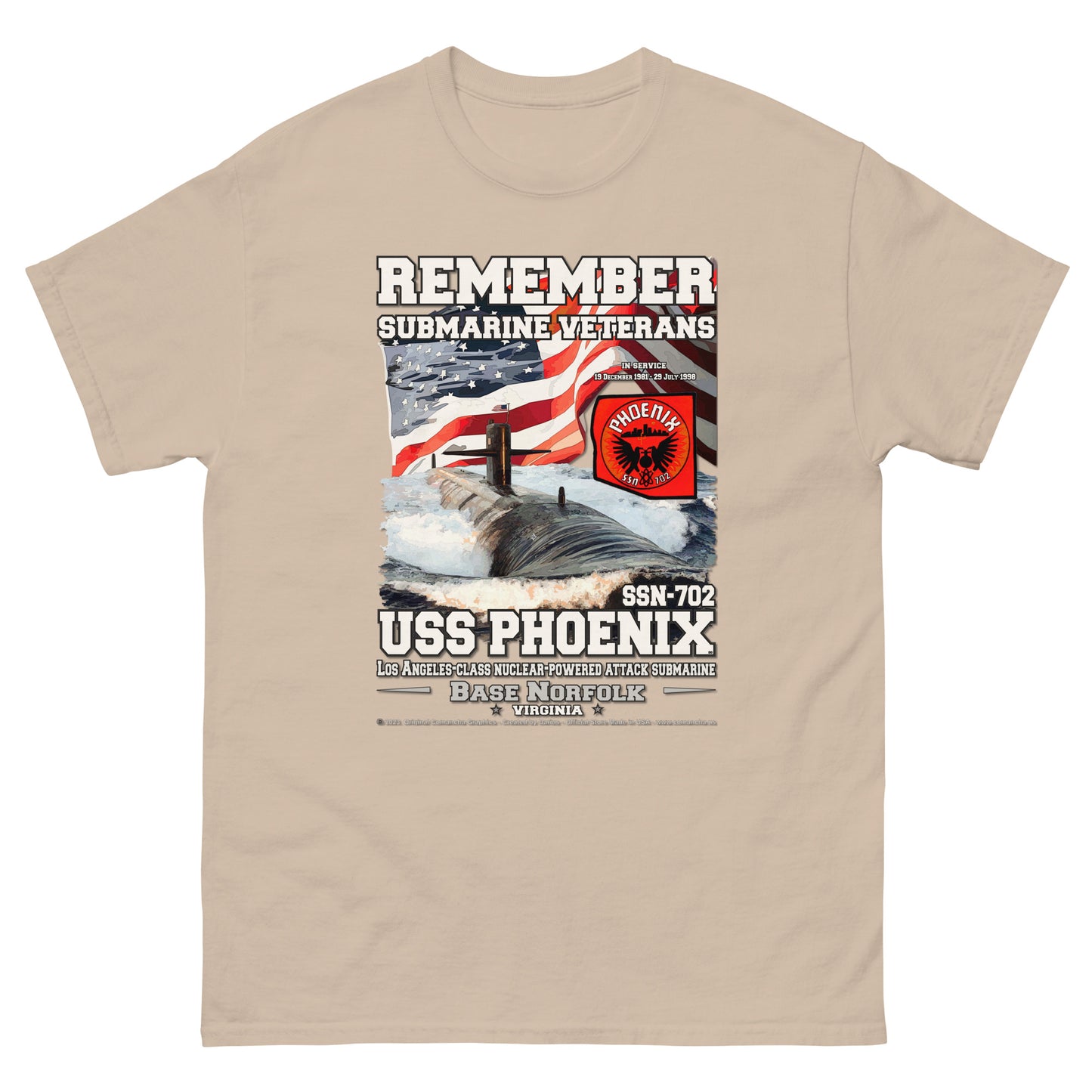 USS PHOENIX SSN-702 Submarine T-Shirt