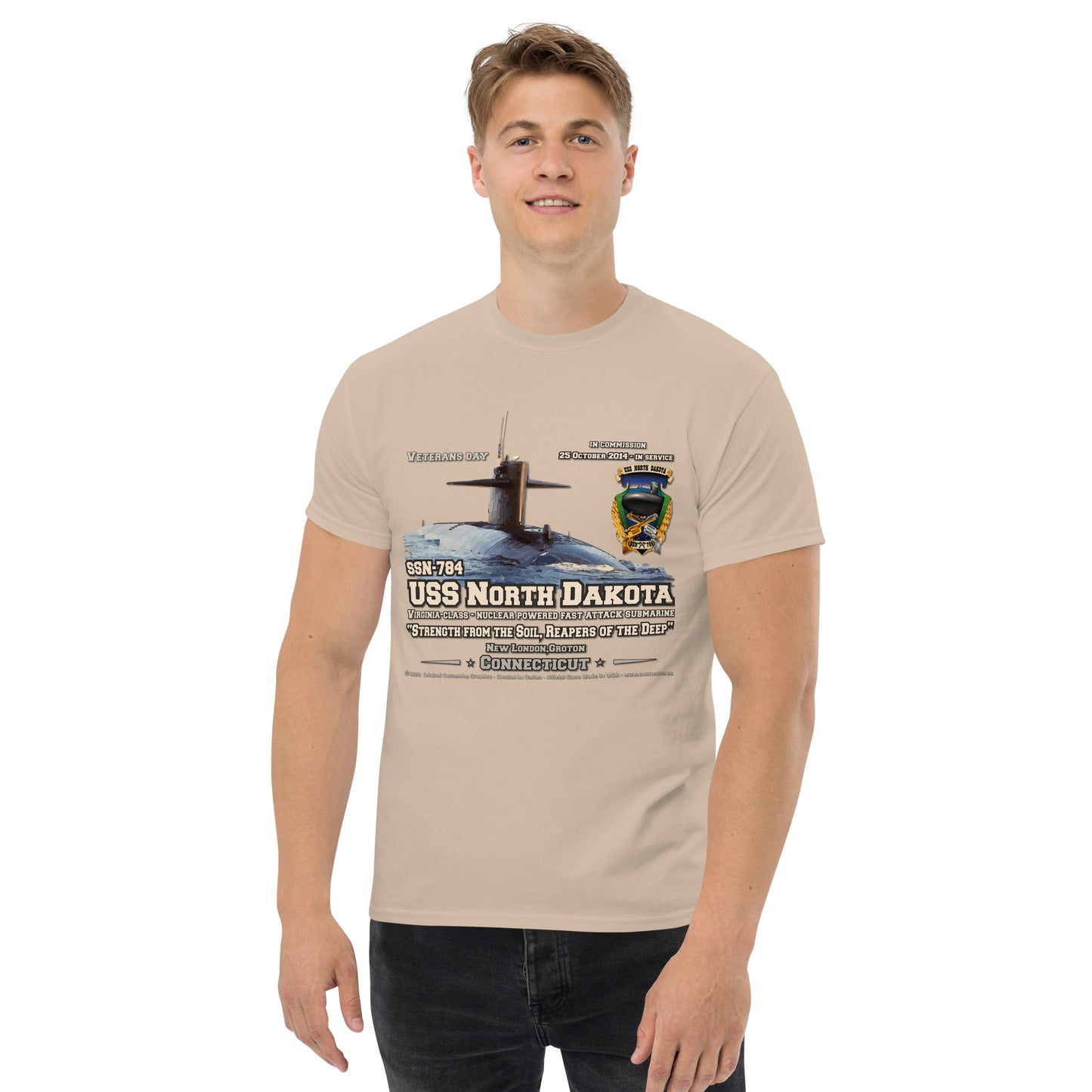 USS NORTH DAKOTA SSN-784 Submarine Veterans Day T-shirt