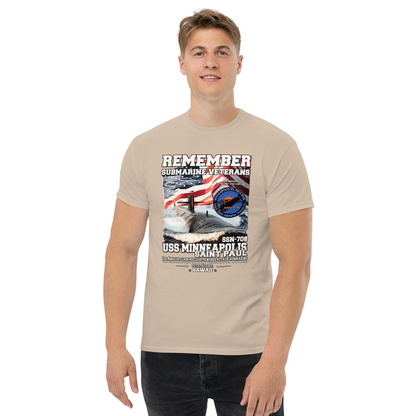 USS MINNEAPOLIS SSN-708 Submarine T-Shirt