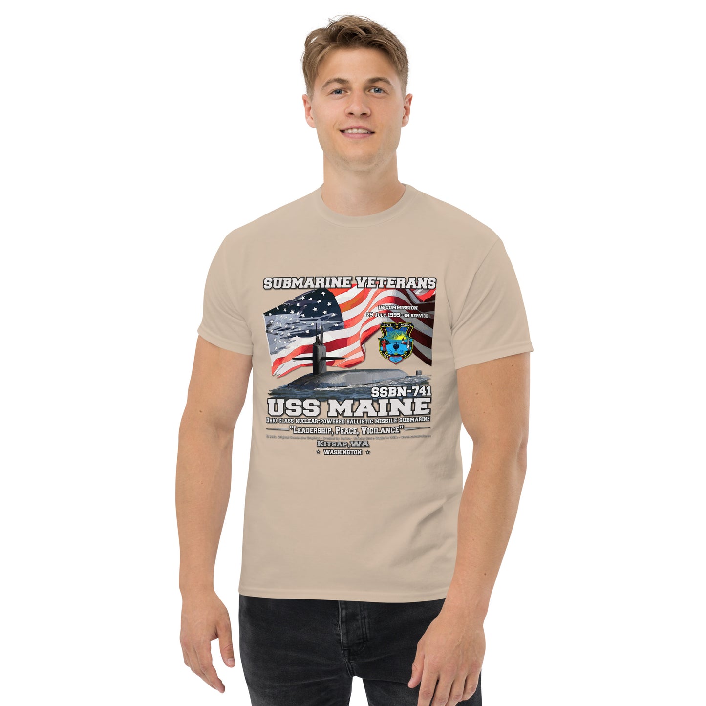 USS MAINE SSBN-741 Submarine T-Shirt