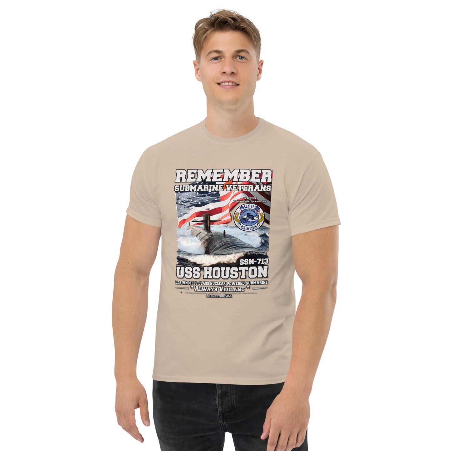 USS HOUSTON SSN-713 Submarine T-Shirt