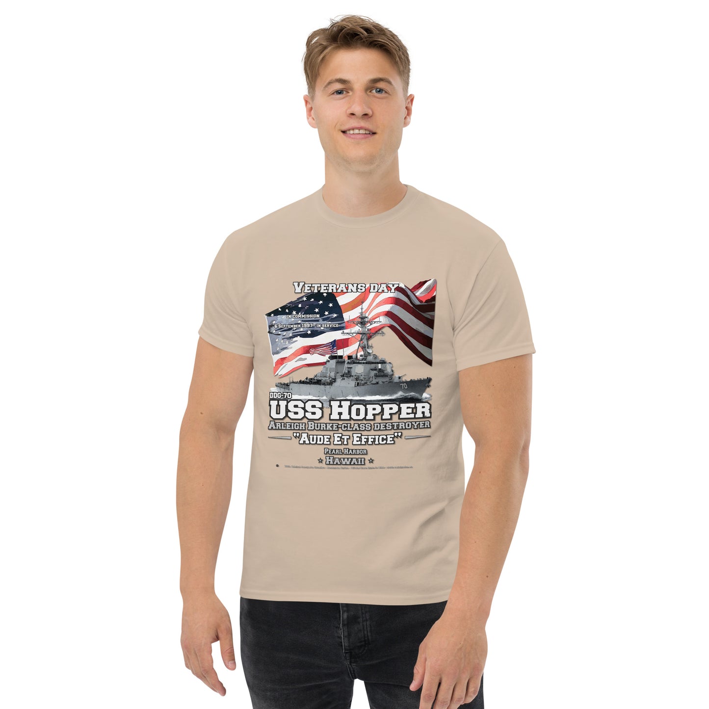 USS HOPPER DDG-70 Destroyer T-Shirt