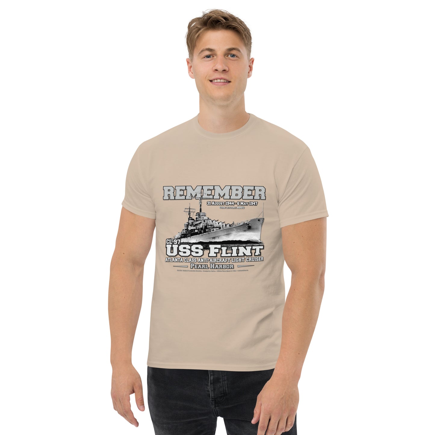 USS FLINT CL-97 Light Cruiser Veterans t-shirt