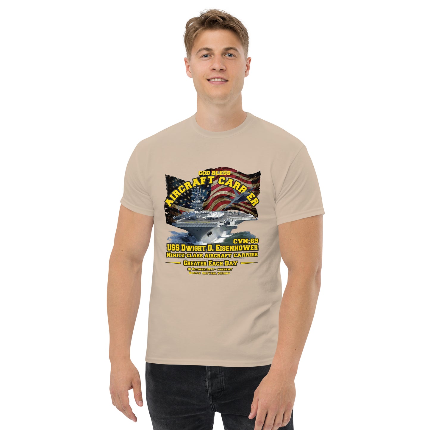 USS DWIGHT EISENHOWER CVN-69 Aircraft Carrier Tee
