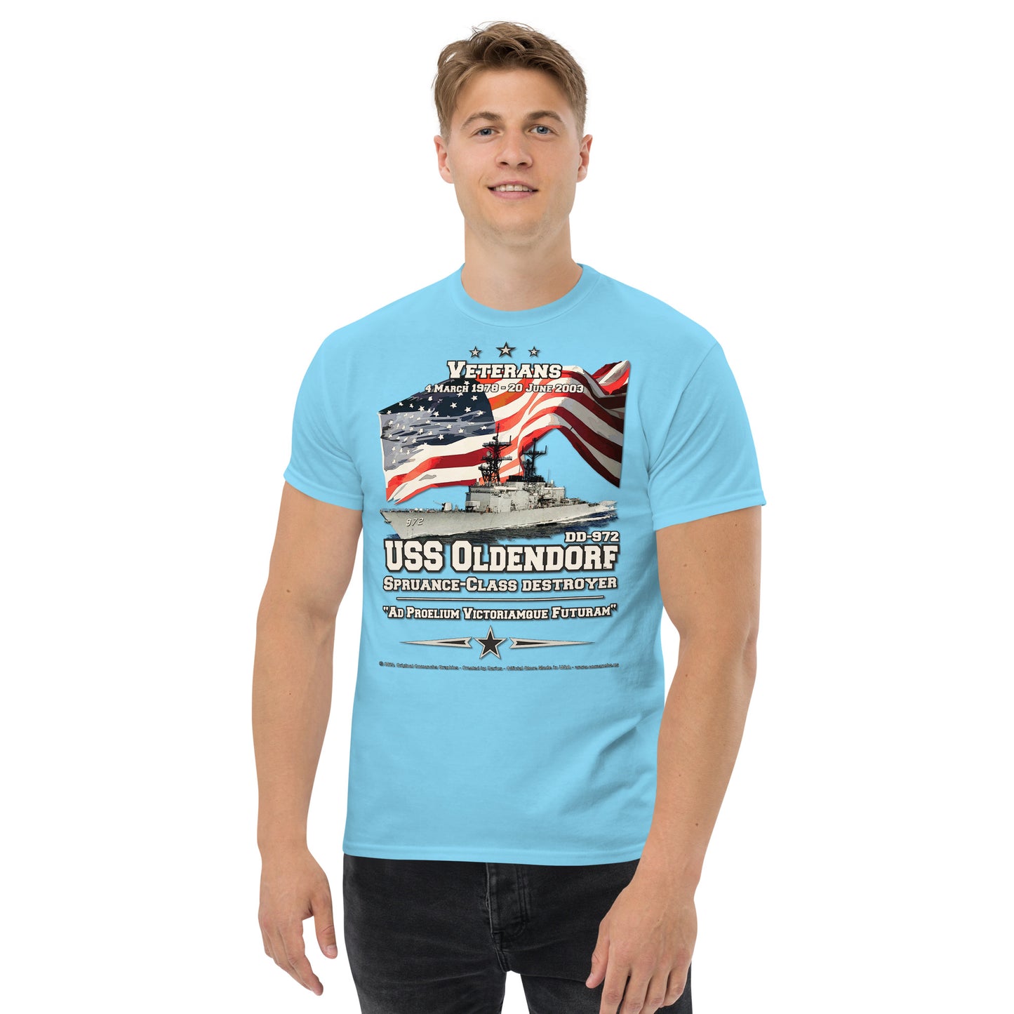 USS OLDENDORF DD-972 Destroyer t-shirt