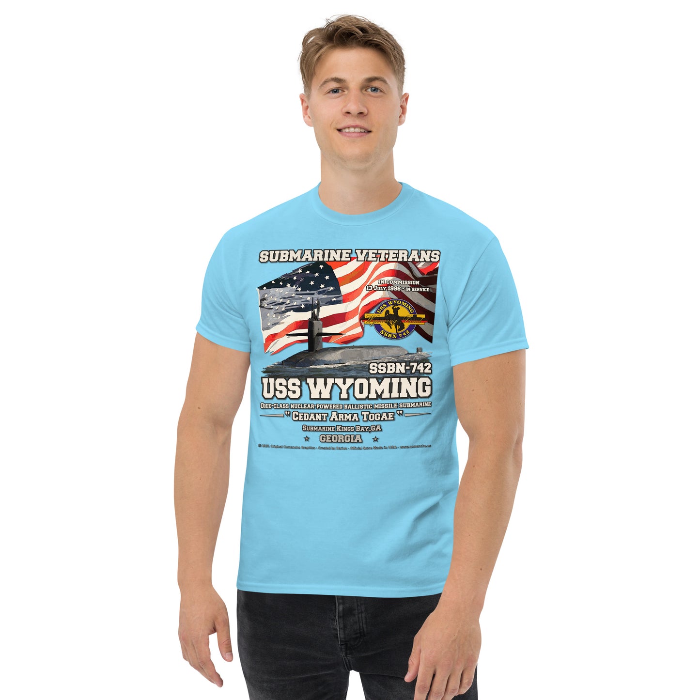 USS WYOMING SSBN-742 Submarine T-shirt
