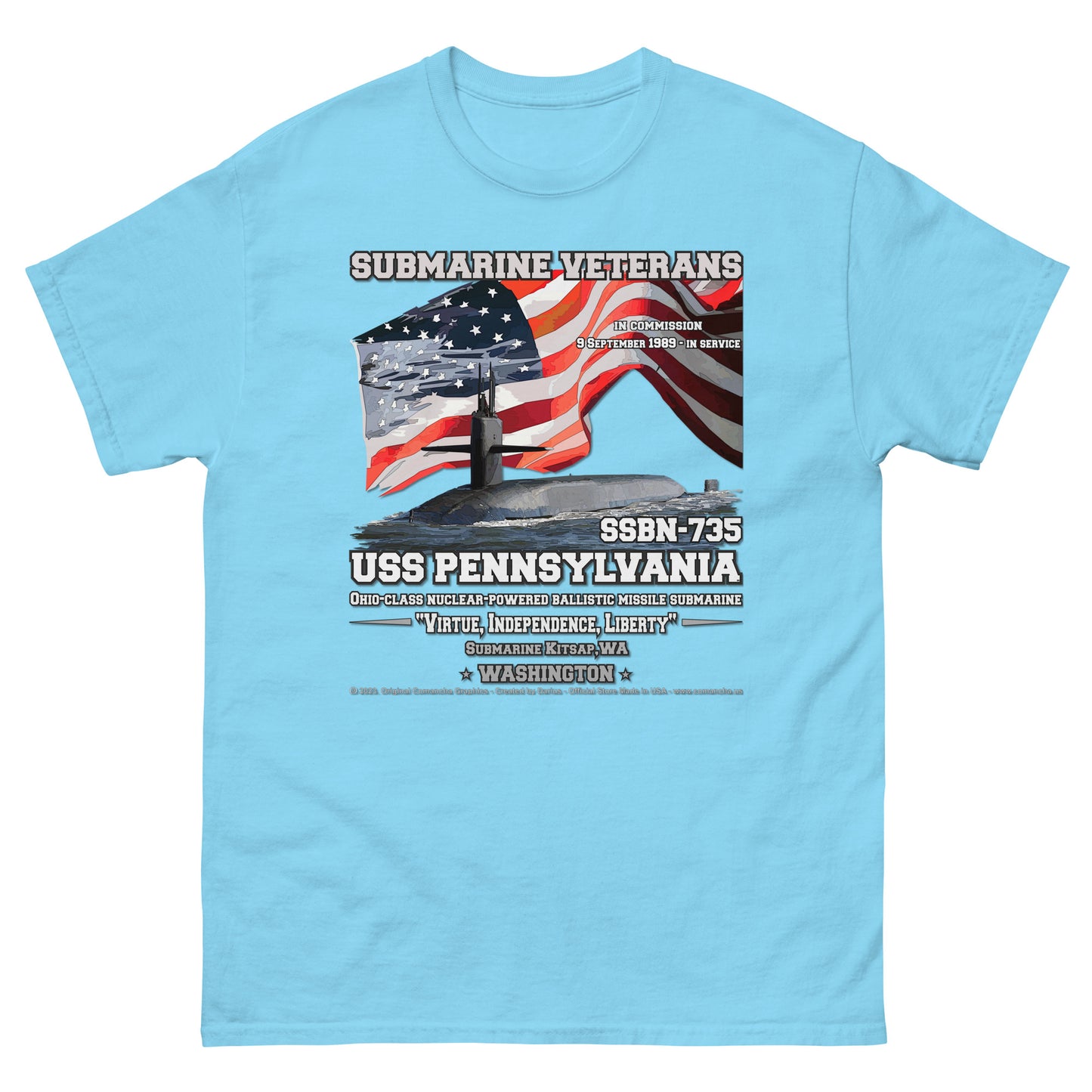 USS PENSYLVANIA SSN-735 Submarine T-Shirt