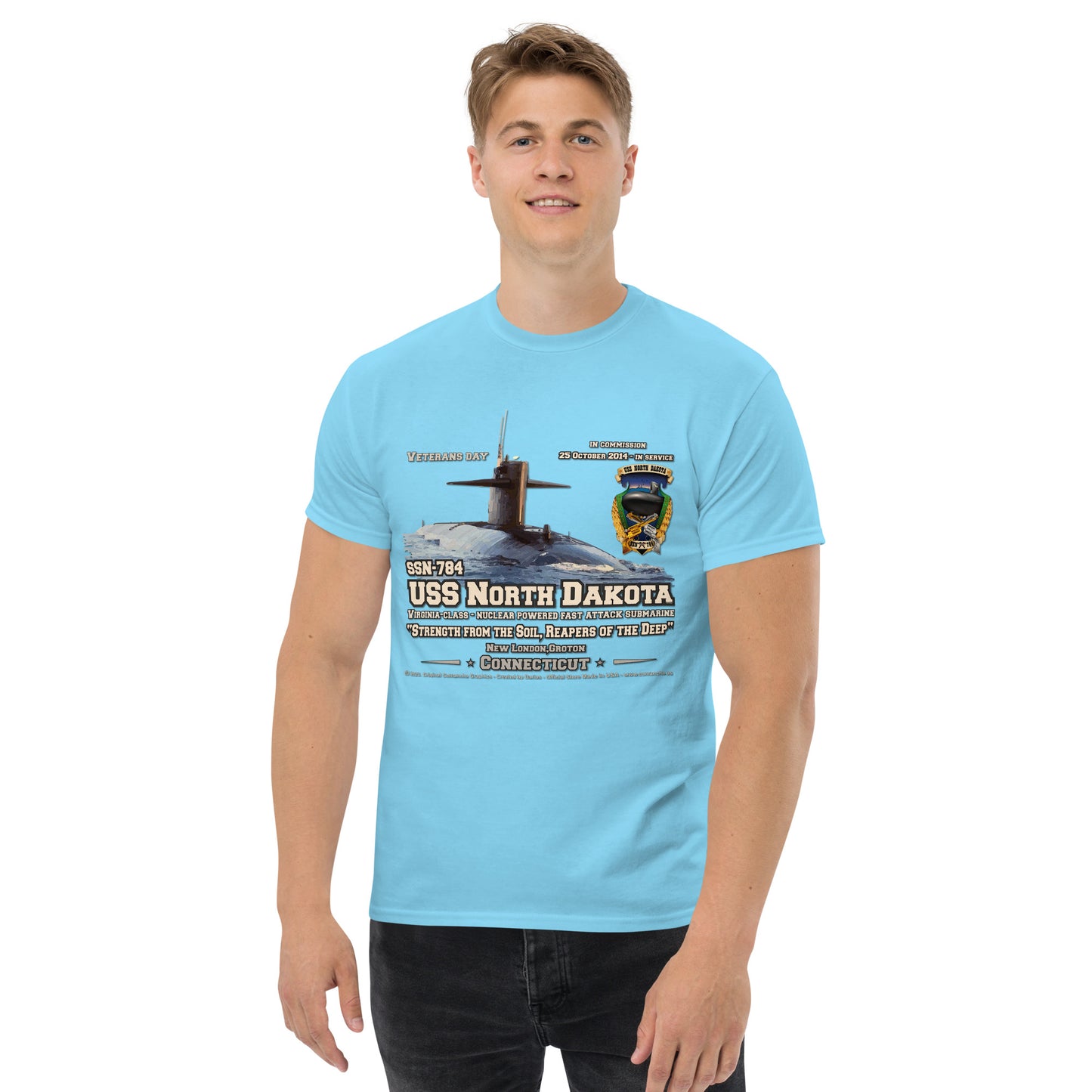 USS NORTH DAKOTA SSN-784 Submarine Veterans Day T-shirt