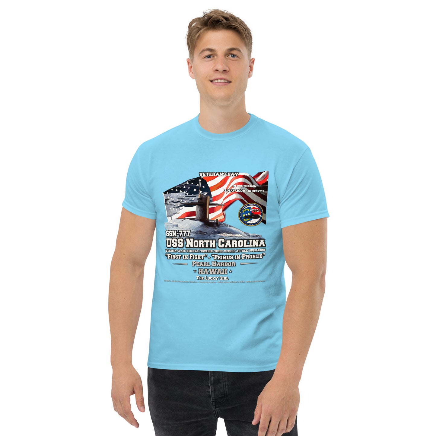 USS NORTH CAROLINA SSN-777 Submarine T-shirt