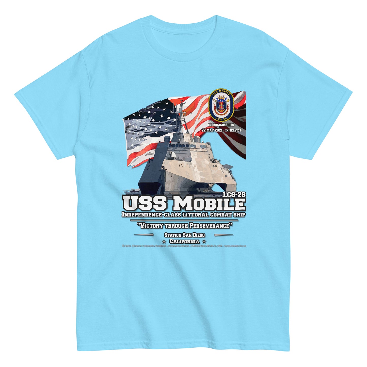 USS MOBILE LCS-26 T-Shirt, Comancha T-shirts,