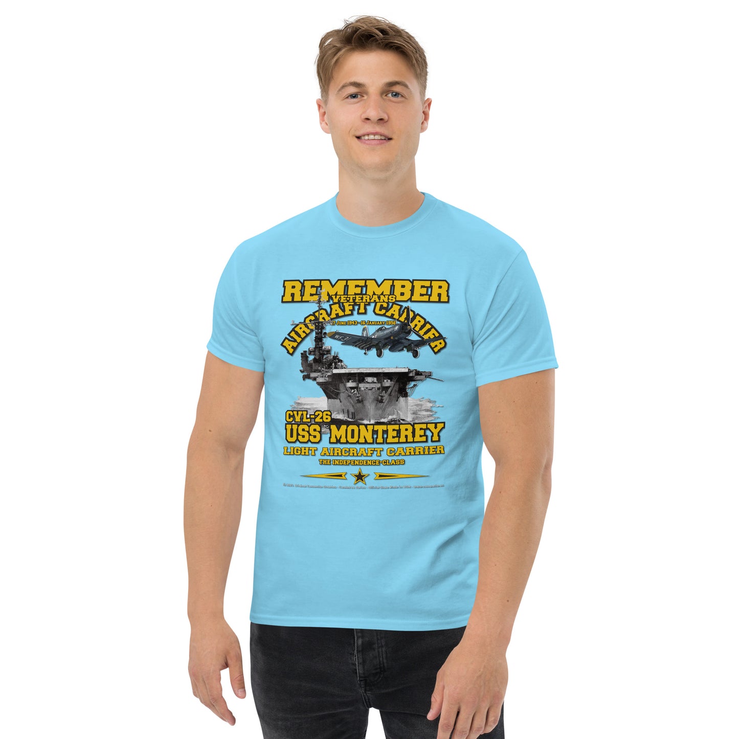 USS MONTEREY CVL-26 Aircraft Carrier T-Shirt