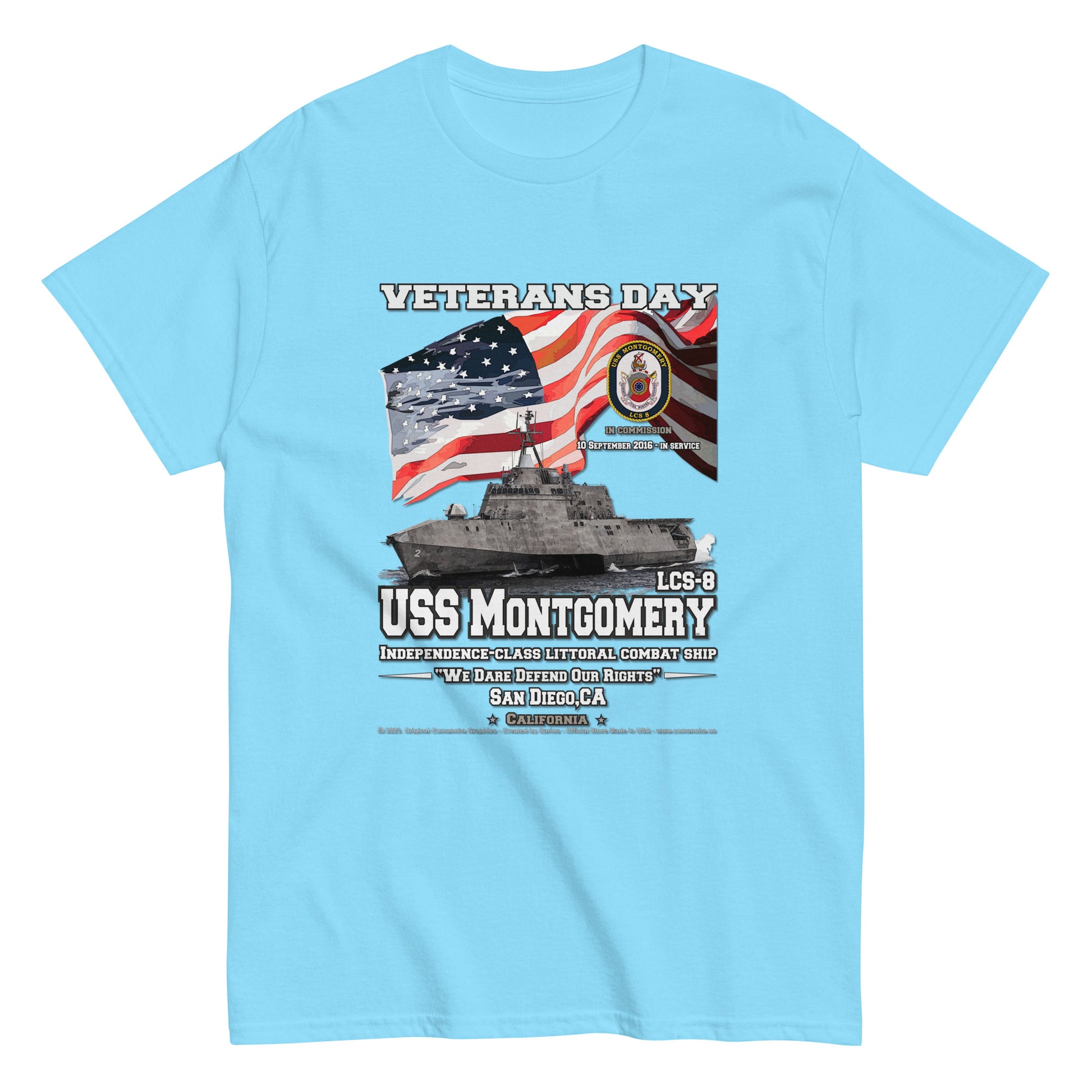 USS MONTGOMERY LCS-8 Littoral Combat Ship Sailor Classic T-Shirt, Comancha Navy Ships T-shirts,