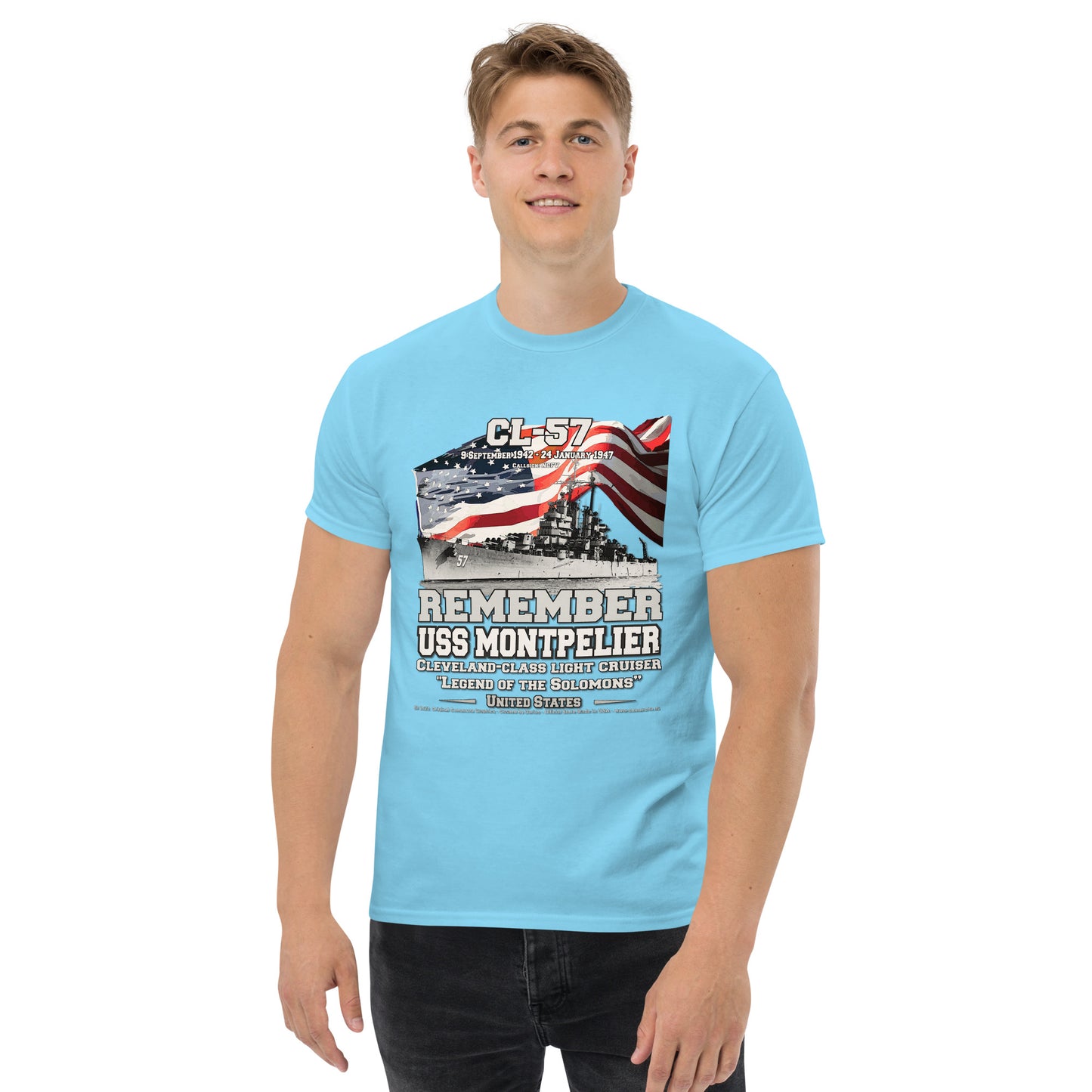 USS MONTPELIER CL-57 Light Cruiser T-Shirt