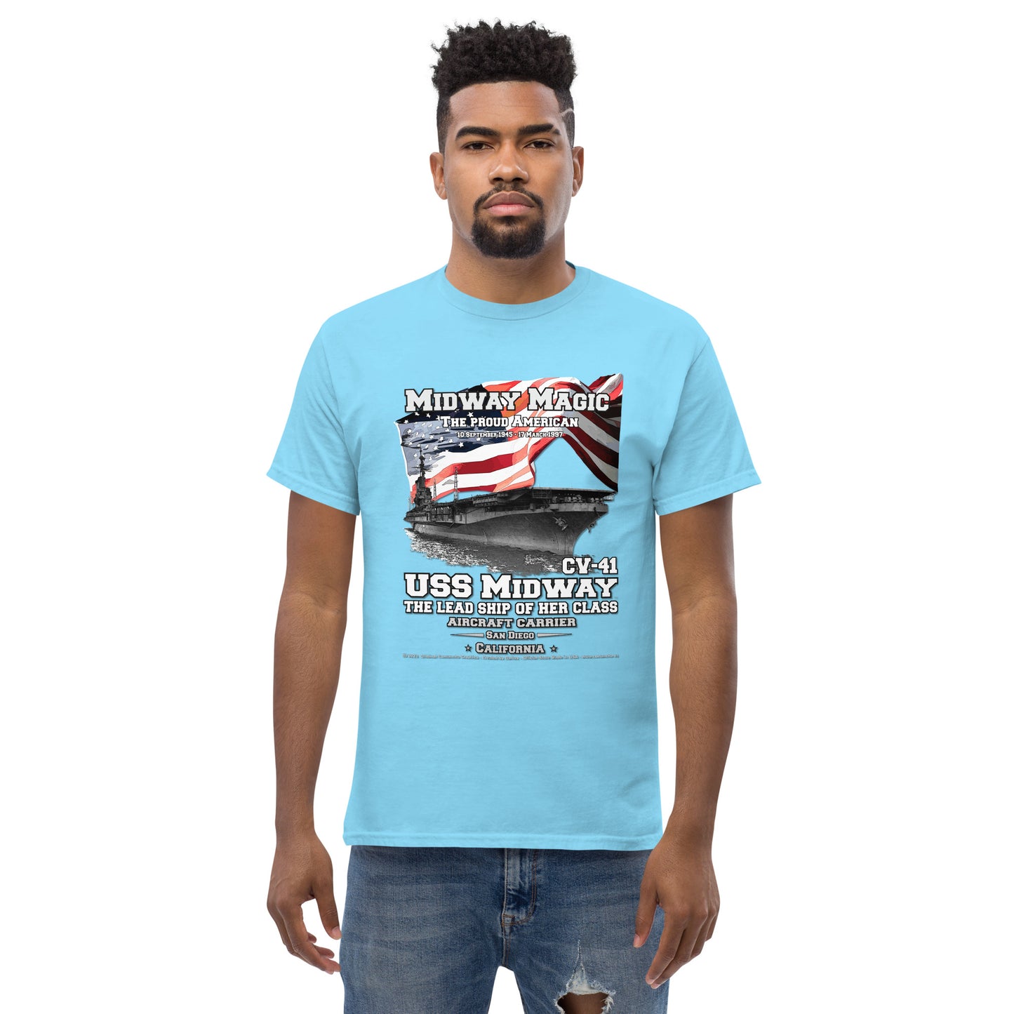 USS MIDWAY CV-41 Aircraft Carrier T-shirt