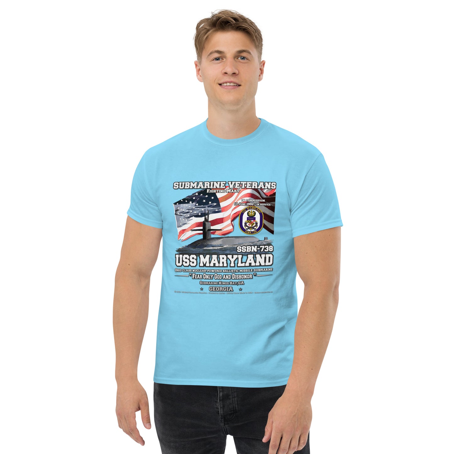 USS MARYLAND SSBN-738 Submarine T-Shirt