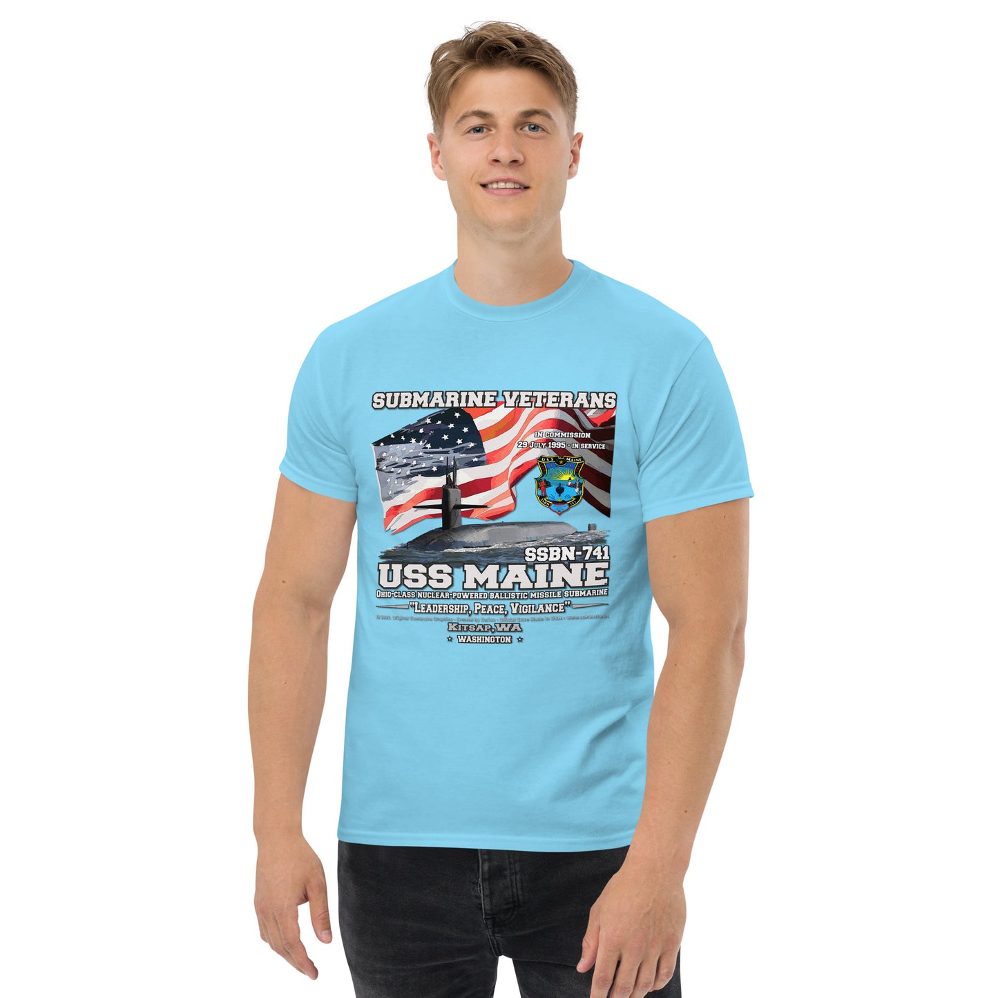 USS MAINE SSBN-741 Submarine T-Shirt