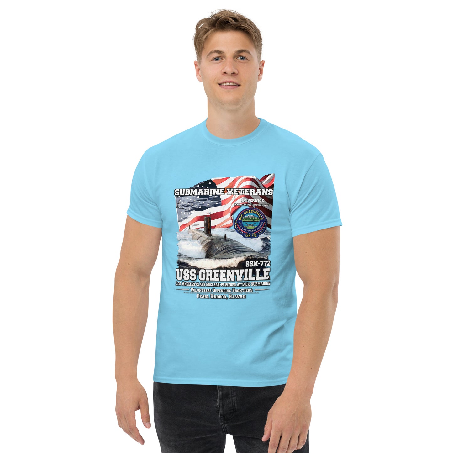USS GREENVILLE SSG-772 Submarine t-shirt
