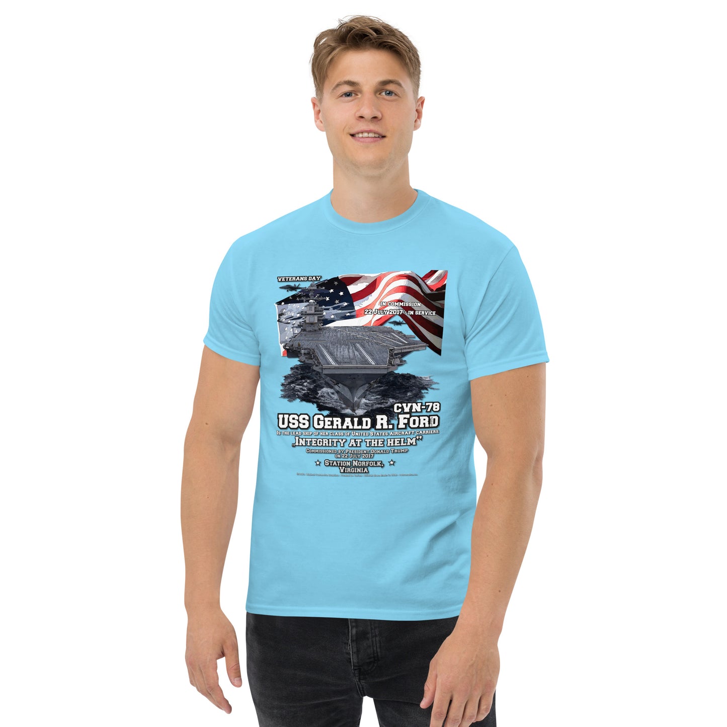 USS GERALD R.FORD CVN-78 Aircraft Carrier t-shirt
