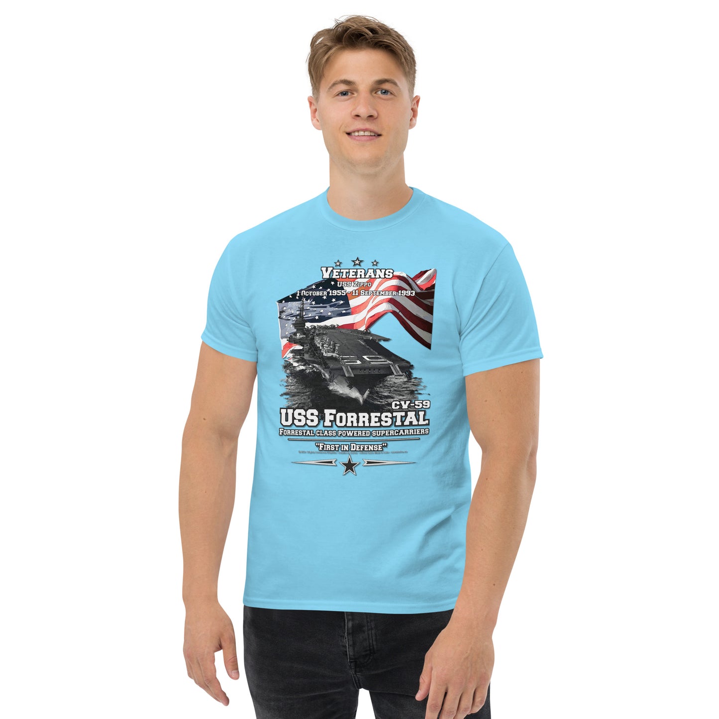 USS FORRESTAL CV-59 Aircraft Carrier t-shirt