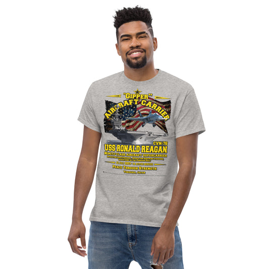 USS RONALD REAGAN CVN-76 Aircraft Carrier Veterans classic T-shirt, Comancha Military T-shirts,