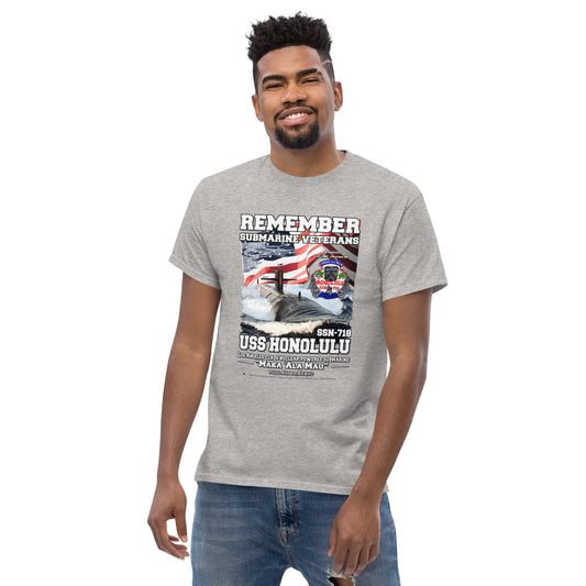 USS HONOLULU SSN-718 Submarine Veterans Classic T-Shirt, Comancha T-shirts, USS HONOLULU SSN-718 shirt, US navy shirts, Navy Veterans Day, Submarine Veterans t-shirt, Classic T-Shirt, Comancha T-shirts,