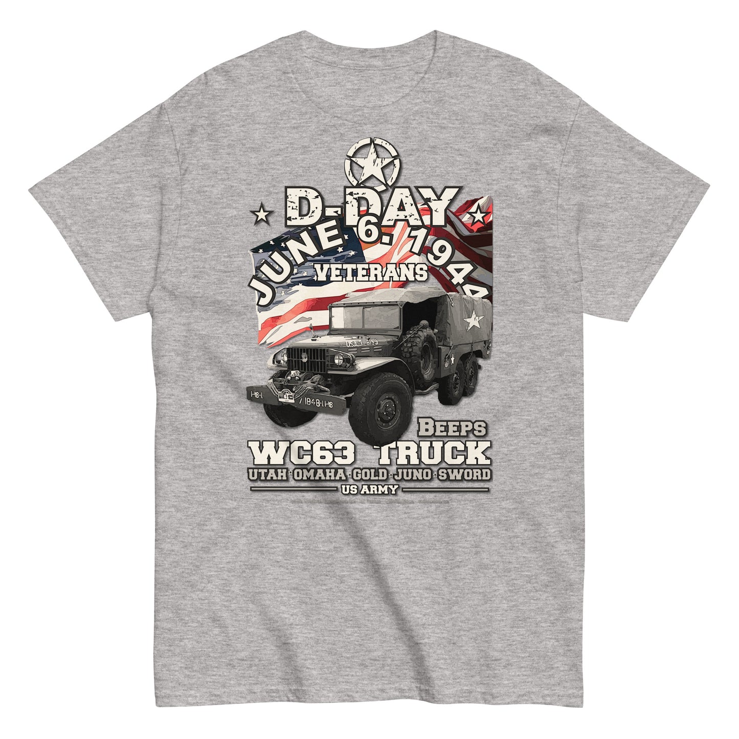 D-DAY WC63 Beeps Truck Veterans t-shirt