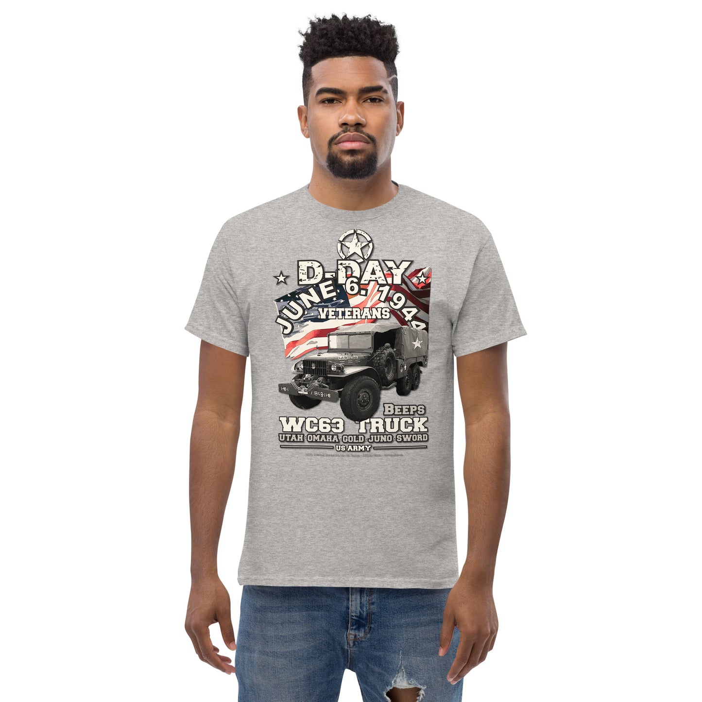 D-DAY WC63 Beeps Truck Veterans t-shirt