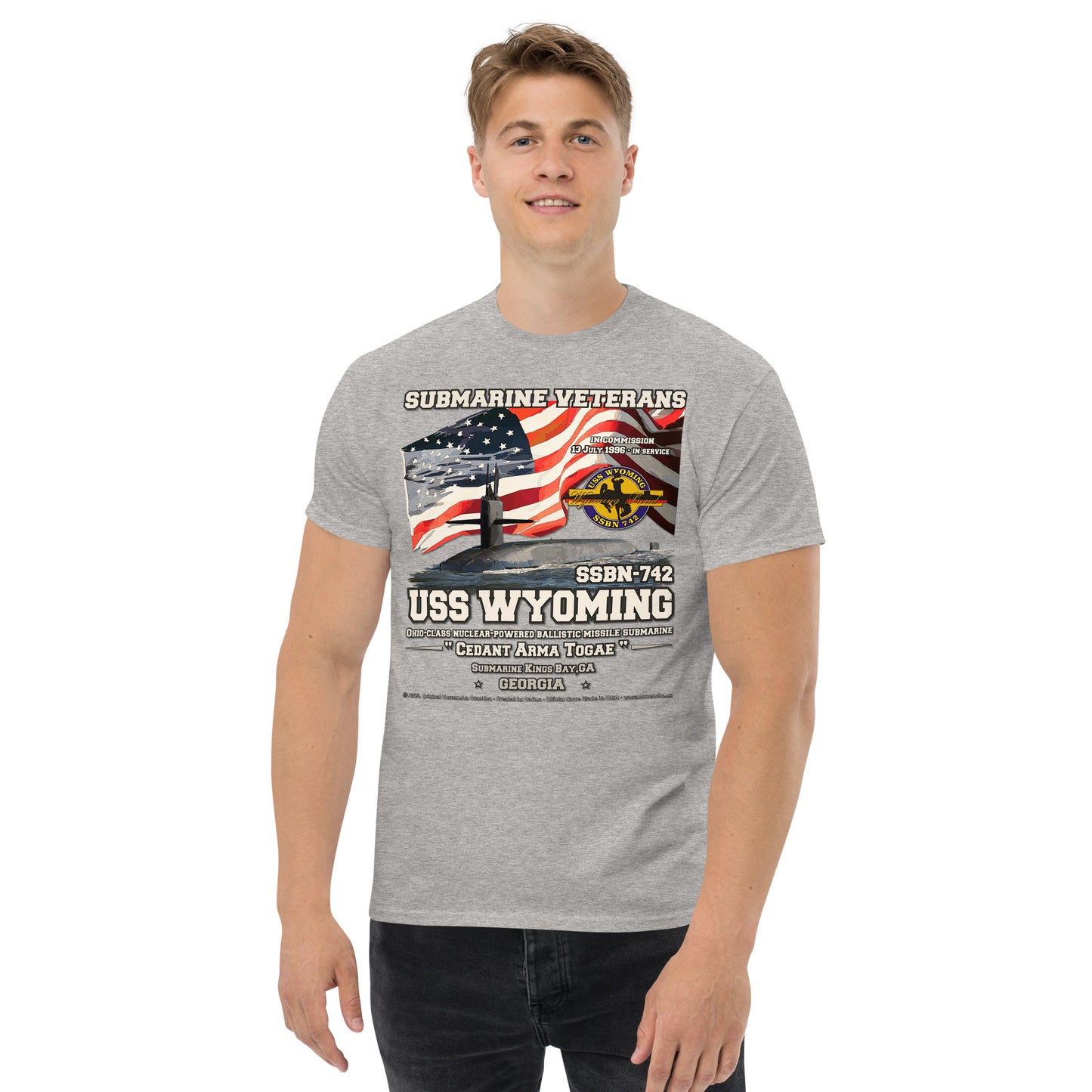 USS WYOMING SSBN-742 Submarine T-shirt