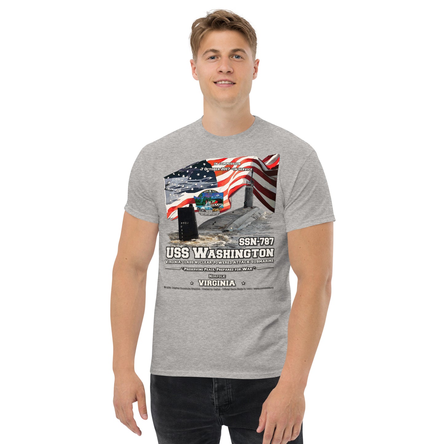 USS WASHINGTON SSN-787 Submarine T-shirt