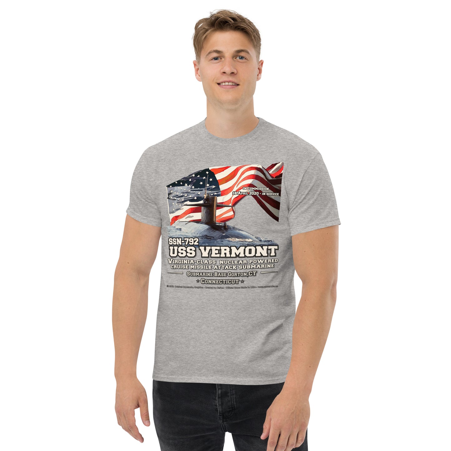 USS VERMONT SSN-792 Submarine T-shirt