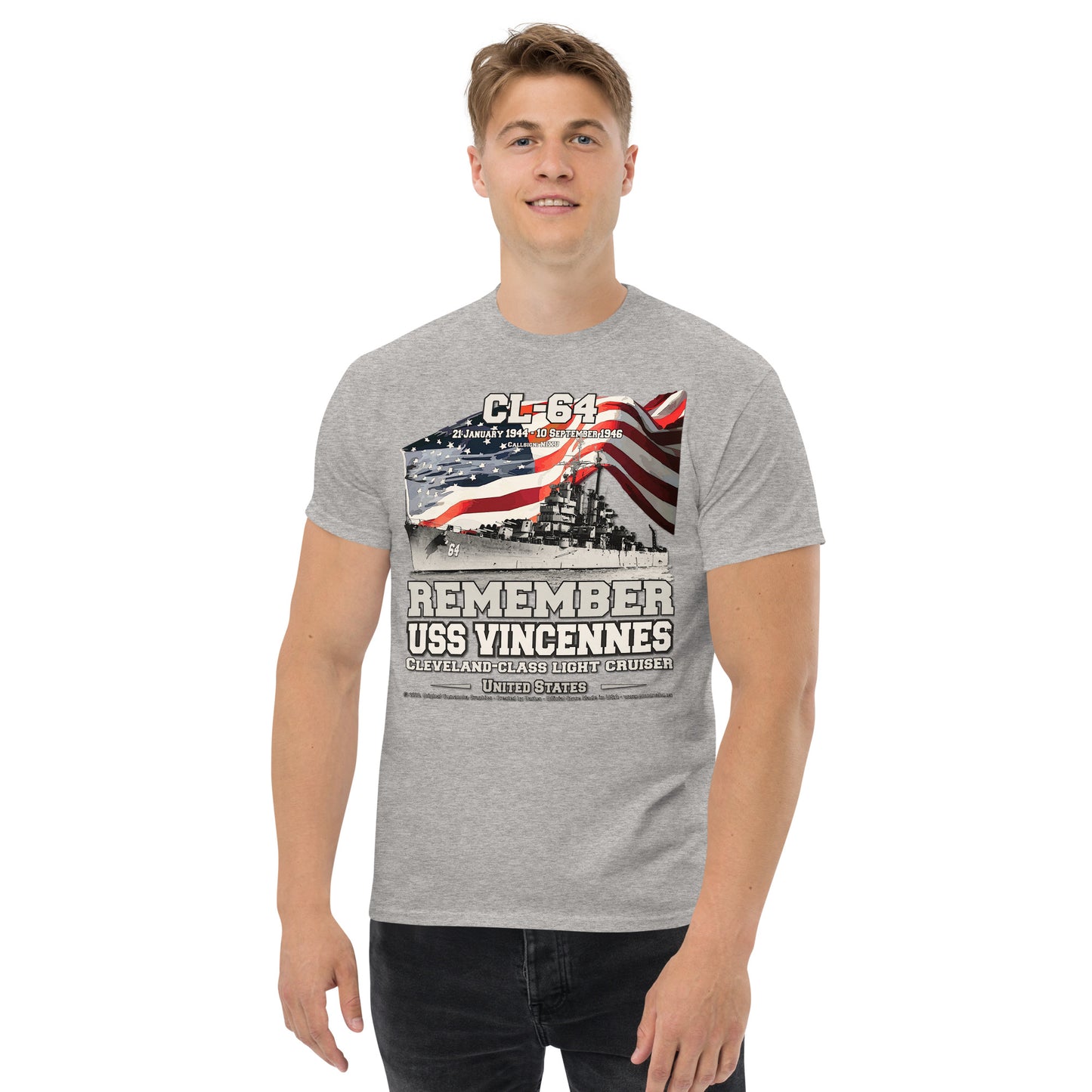 USS VINCENNES CL-64 Light Cruiser T-shirt