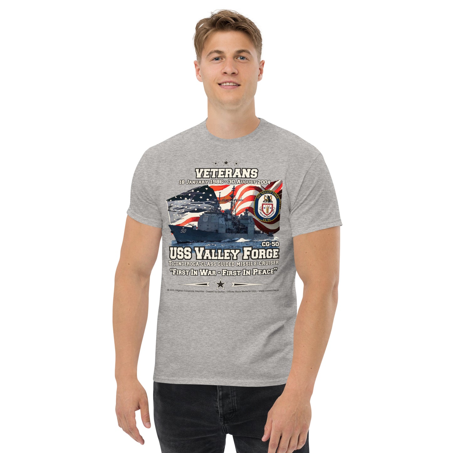 USS VALLEY FORGE CG-50 Guided Missle Cruiser T-shirt