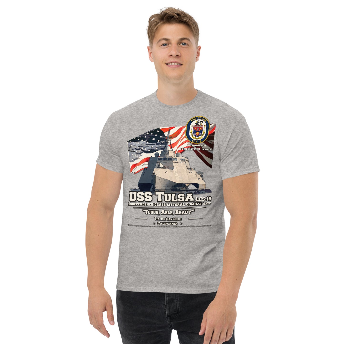 USS TULSA LCS-16 Littoral Combat Ship t-shirt
