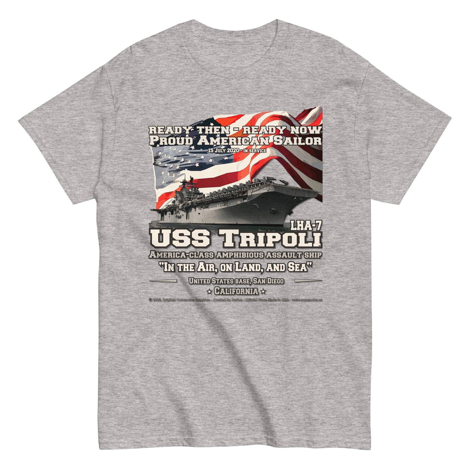 USS TRIPOLI LHA-17 Amphibious Assault Ship T-Shirt, Comancha Tee,