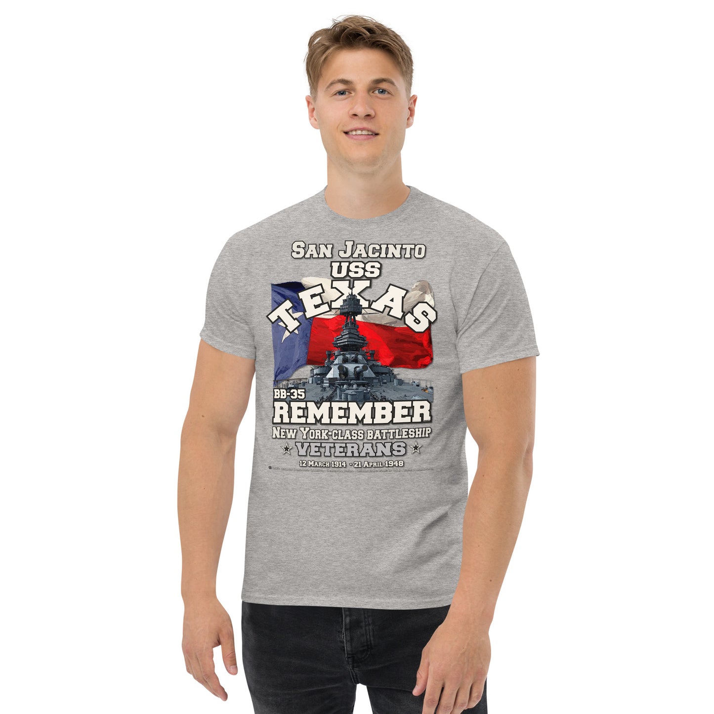 USS TEXAS BB-35 Battleship Veterans t-shirt