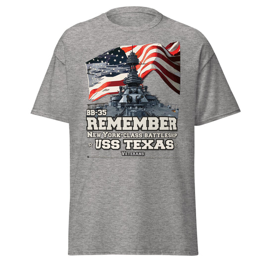 Remember USS TEXAS BB-35 Battleship Veterans T-shirts, Comancha Graphics,