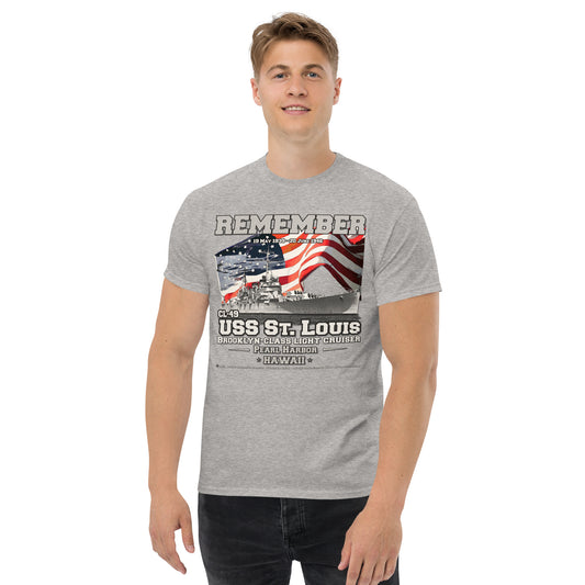 USS ST. LOUIS CL-49 Light Cruiser Veterans tee, Comancha Navy T-shirts,
