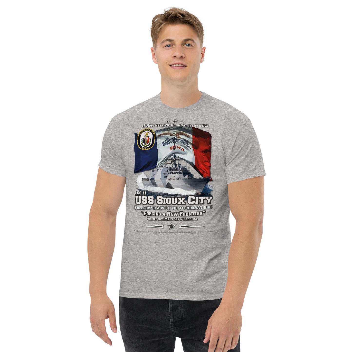 USS SIOUX CITY LCS-11 Littoral Combat Ship t-shirt