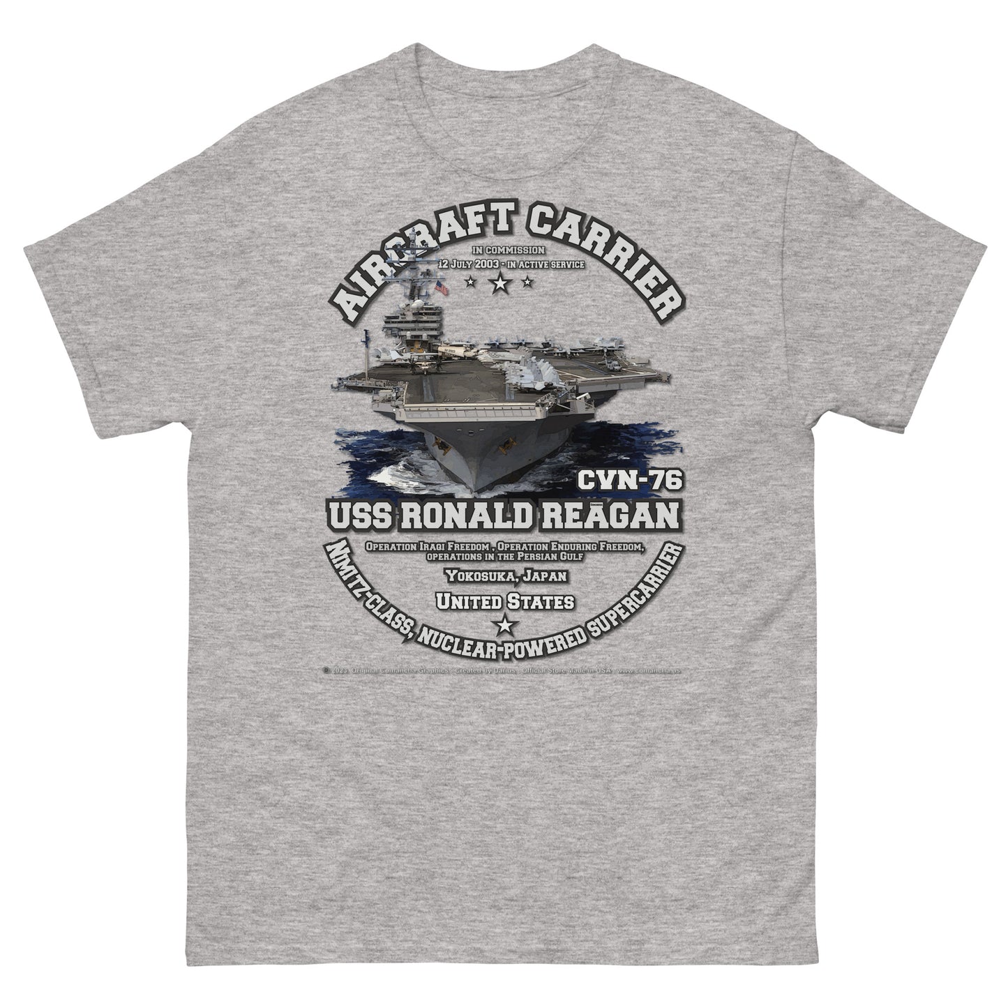 USS RONALD REAGAN CVN-76 Aircraft Carrier T-shirt