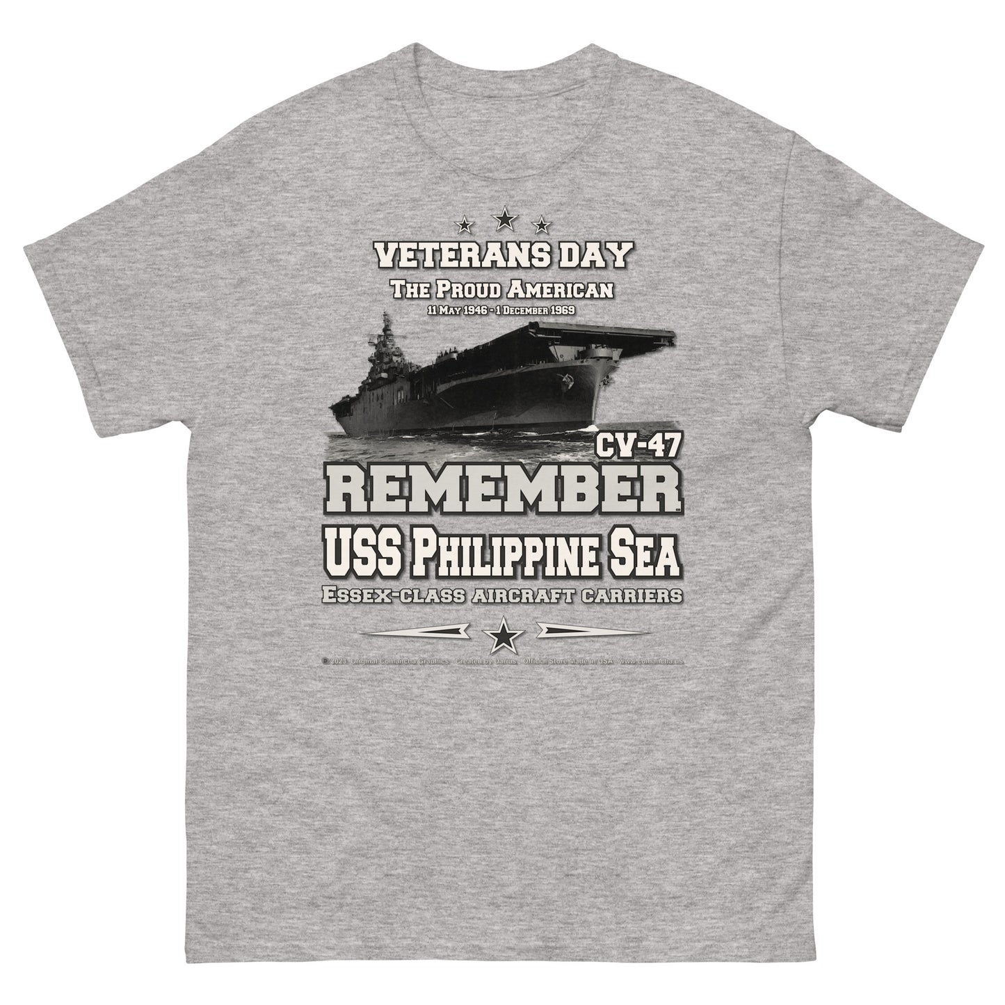 USS PHILIPPINE SEA CV-47 Aircraft Veterans Veterans Classic T-Shirt, Comancha T-shirts