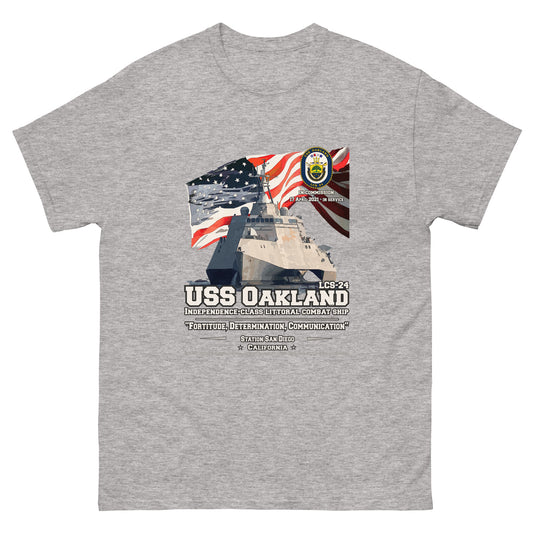 USS OAKLAND LCS-24 Littoral Comabat Ship Veterans T-shirt, Comancha T-shirt,