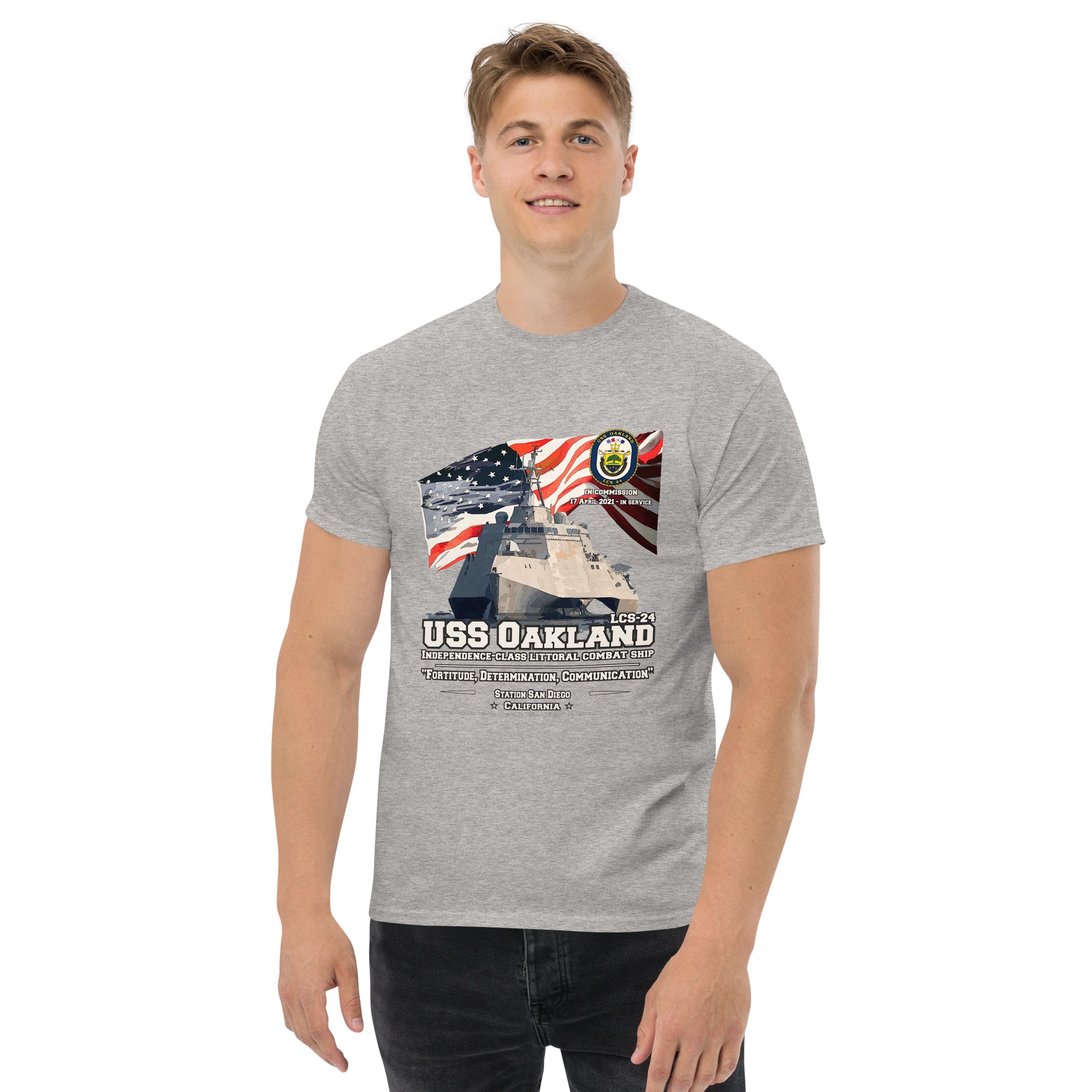 USS OAKLAND LCS-24 Littoral Comabat Ship Veterans T-shirt, Comancha T-shirt,