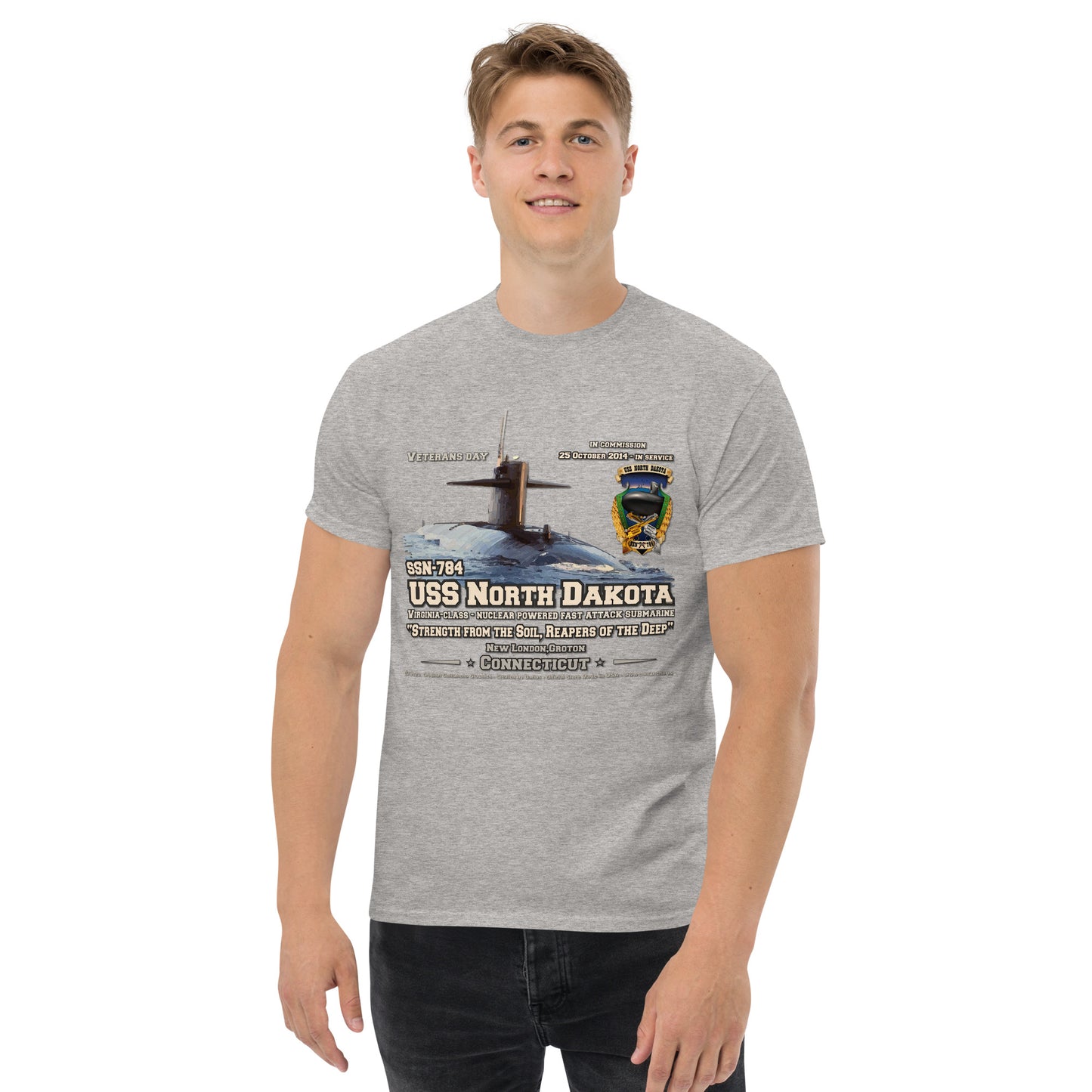 USS NORTH DAKOTA SSN-784 Submarine Veterans Day T-shirt